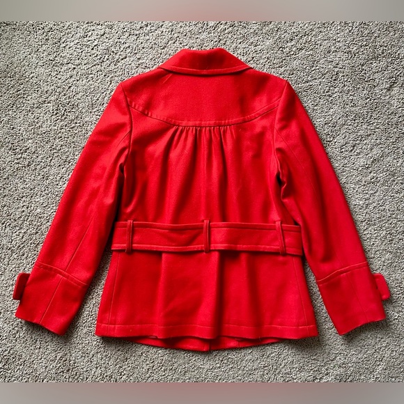 Style & Co Red Orange Wool Blend Coat - Picture 7 of 11